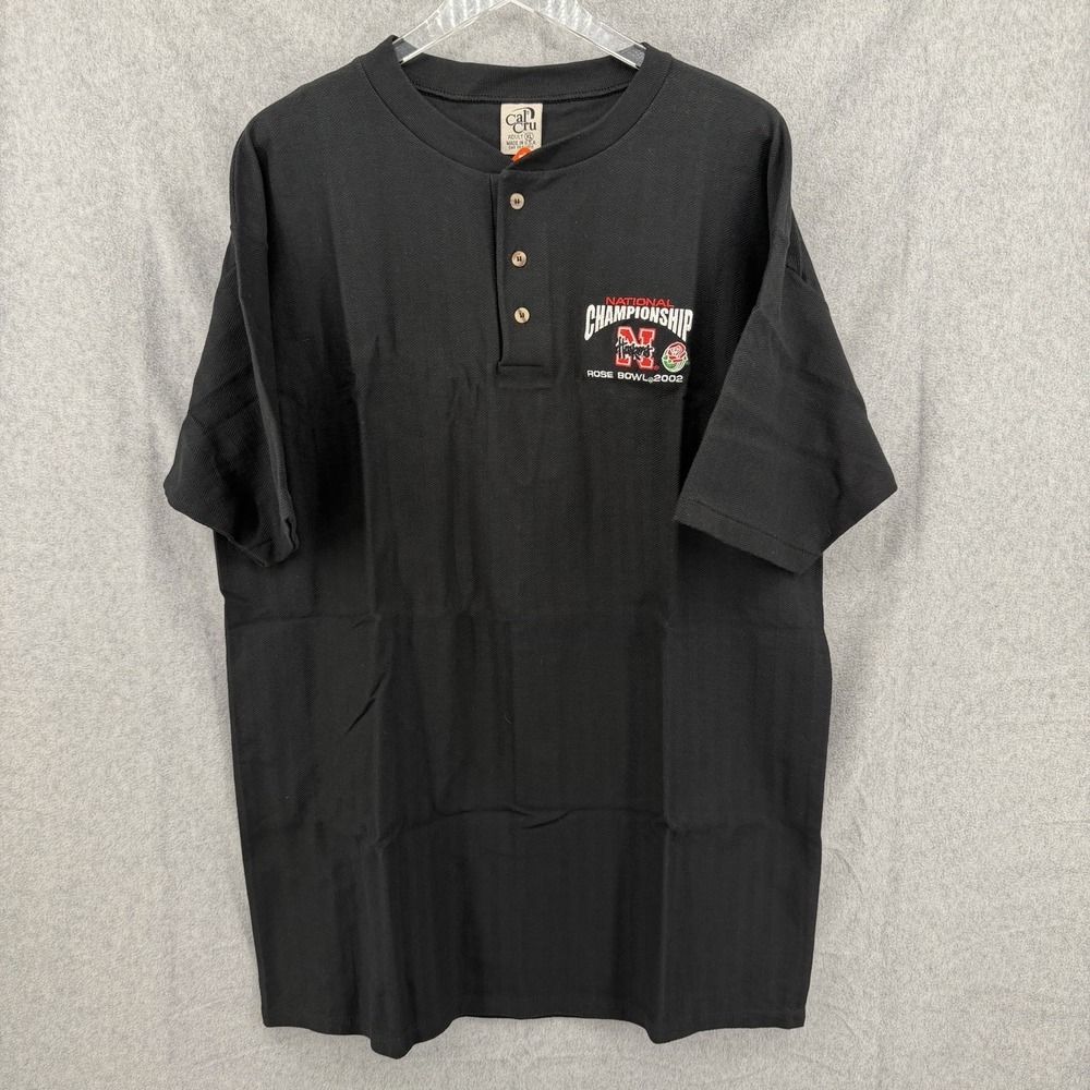 Vintage NWT 2002 Rose Bowl National Championship Nebraska Cornhusker Black Polo - Picture 2 of 9
